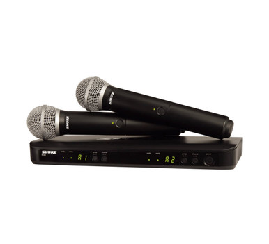 Shure BLX288 with 2x PG58 Dual Vocal Analogue Wireless System