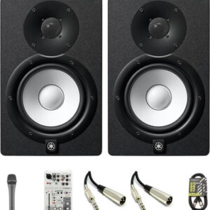 Yamaha HS7 Monitor Bundle with YDM505 Mic, AG06MK2 & Cables