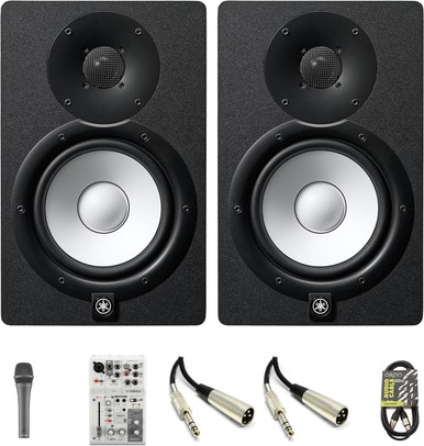 Yamaha HS7 Monitor Bundle with YDM505 Mic, AG06MK2 & Cables