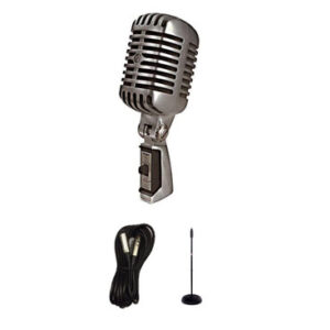Shure 55SH Vocal Microphone Bundle with Stand and XLR Cable