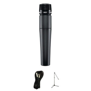 Shure SM57 Dynamic Instrument Microphone Bundle with Mic Stand and XLR Cable