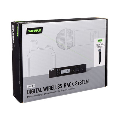 Shure GLXD24PLUSUKB87A Dual Band Wireless System with Beta87 and Half Rack Receiver