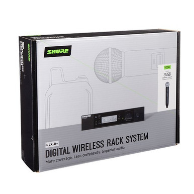 Shure GLXD24RPLUSUKSM58 Dual Band Wireless System with SM58 and Half Rack Receiver
