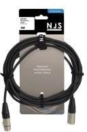 NJS Male to Female Neutrik Rean XLR Mic Cable 3m