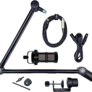 Sontronics Voicecasting Pack - BLACK Podcast Pro,ELEVATE stand,XLR-USB & XLR-XLR Cables