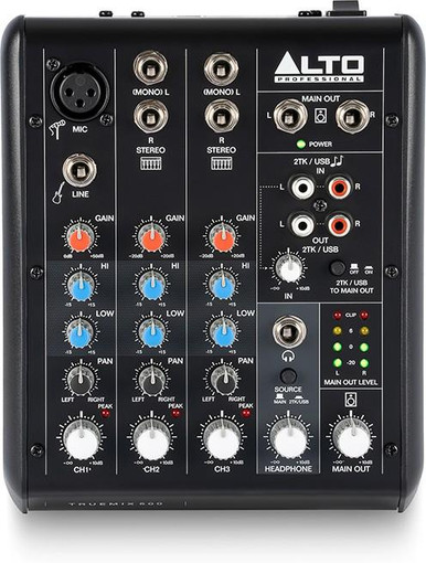 Alto TRUEMIX 500 5ch Analog Mixer USB Podcast Recording