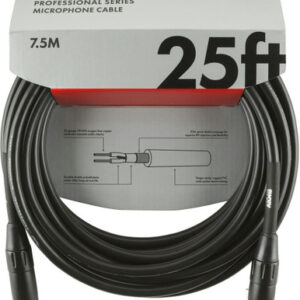 Fender Professional Series Microphone Cable 25' in Black