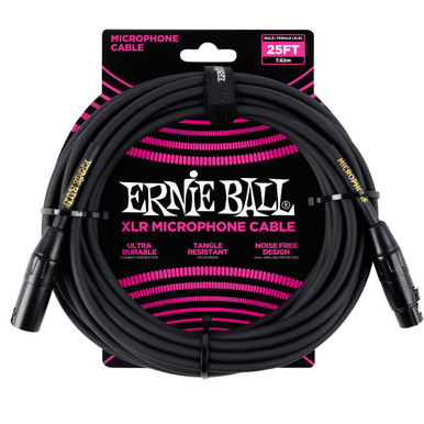 Ernie Ball 25' Male/Female XLR Microphone Cable