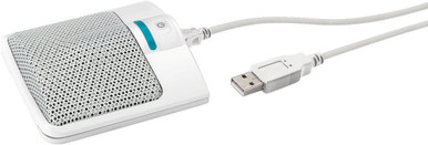 IMG Stageline ECM-306BU/SW USB Boundary Mic for Desktop Use - WHITE - Image 1