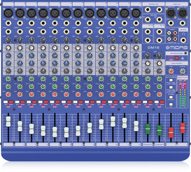 Midas DM16 16 Input Analog Live and Studio Mixer with Midas Microphone Preamplifiers