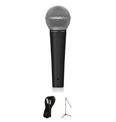 Behringer SL84C Dynamic Cardioid Microphone Bundle with Mic Stand and XLR Cable