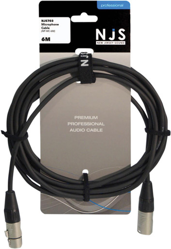 NJS 6M Microphone Cable XLR to XLR - Neutrik REAN Connectors