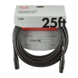 Fender Professional 25ft Microphone Cable Black