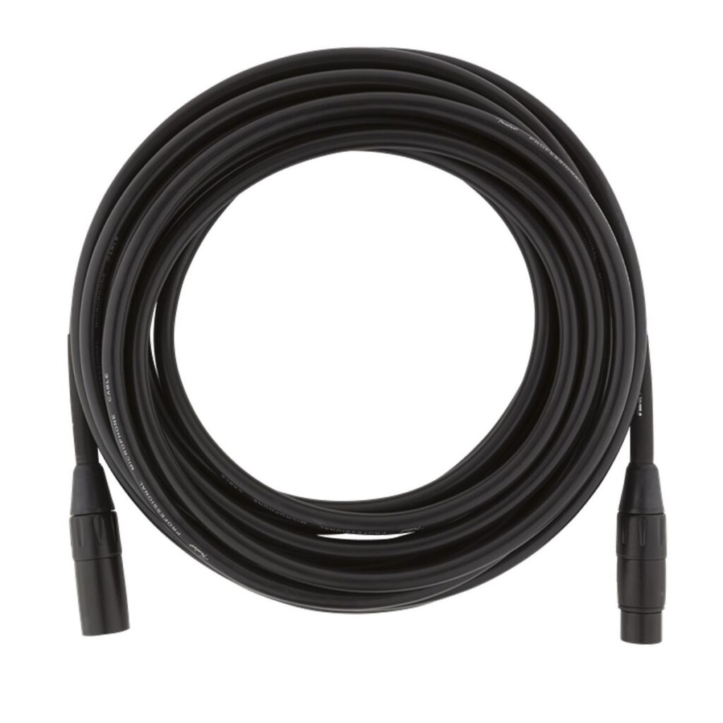 Fender Professional 25ft Microphone Cable Black