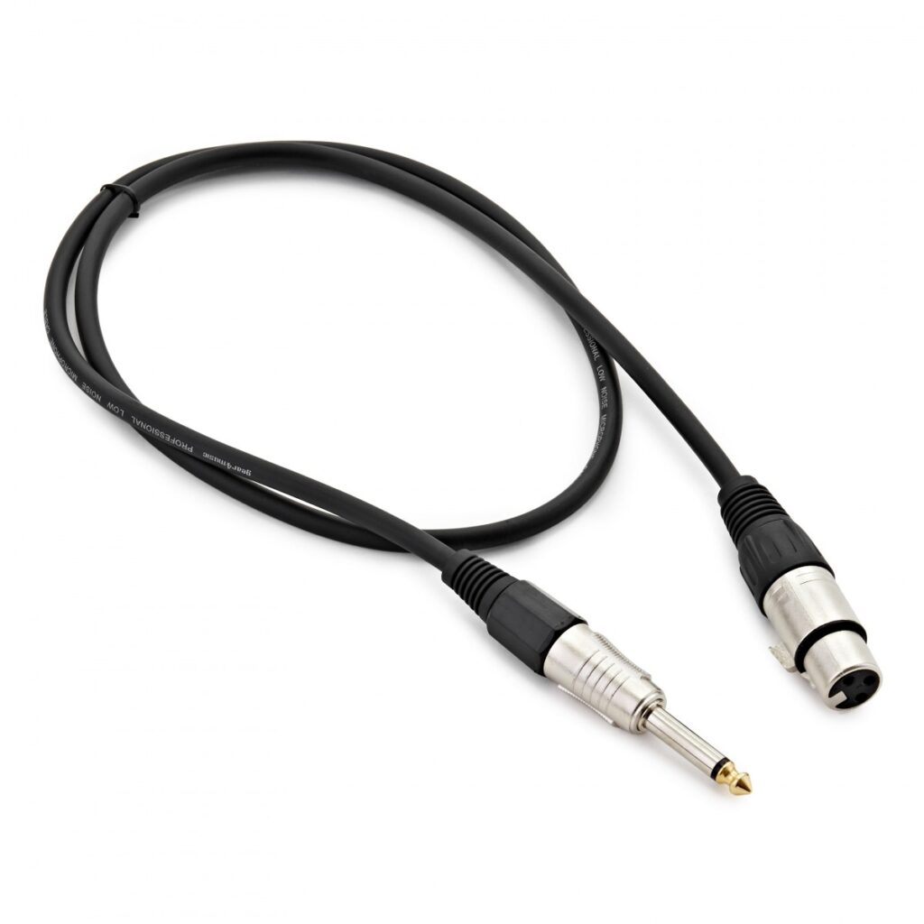 XLR (F) - Jack Microphone Cable 1m