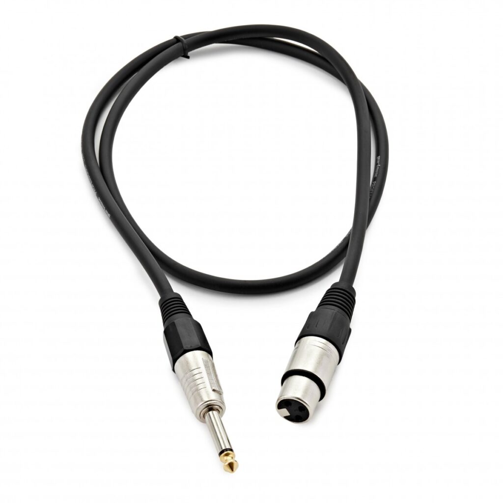 XLR (F) - Jack Microphone Cable 1m
