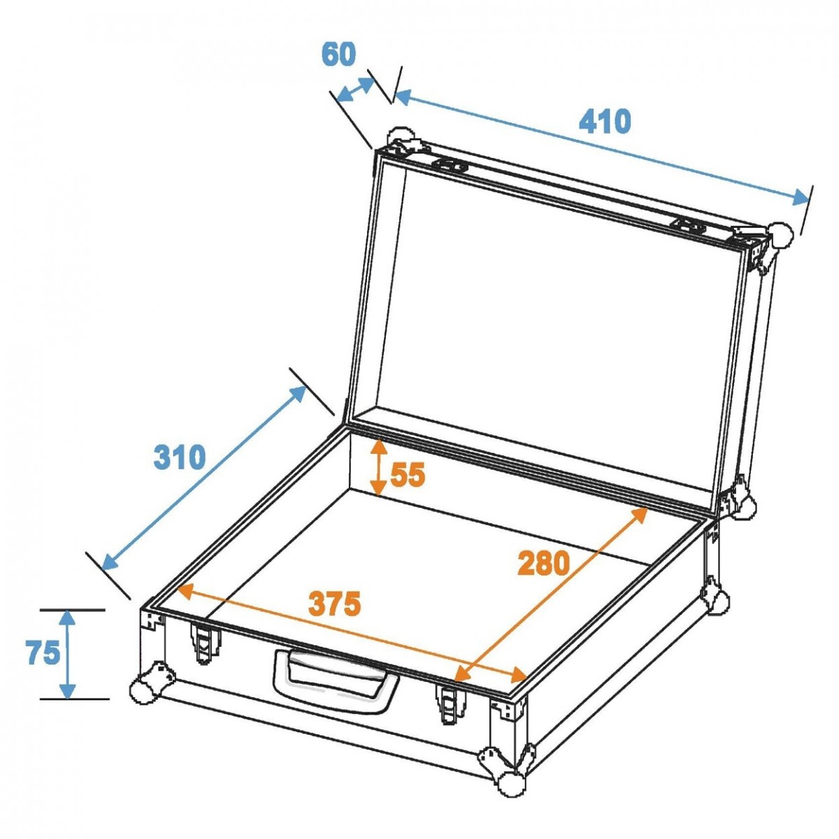 Roadinger Flightcase for 7 Microphones