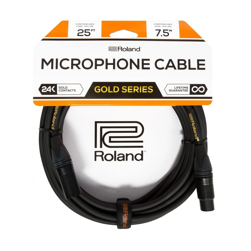 Roland Gold Series Microphone Cable 25ft/7.5m