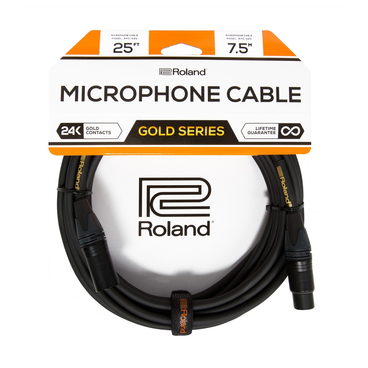 Roland Gold Series Microphone Cable 25ft/7.5m