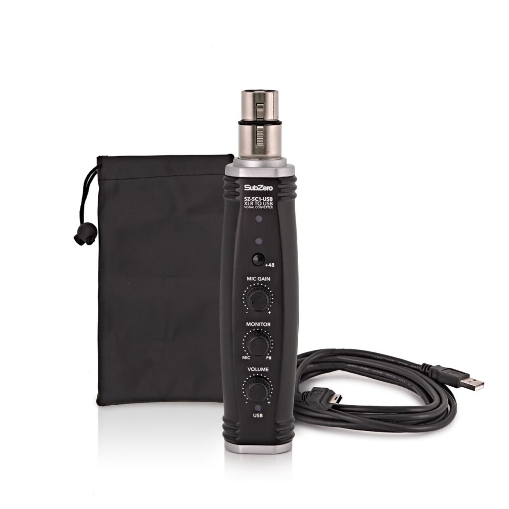SubZero XLR to USB Signal Converter and Mic Preamp