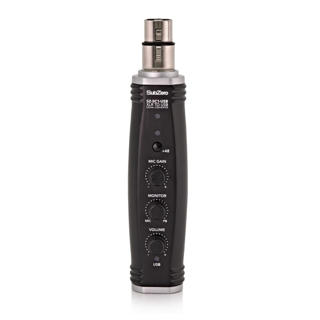 SubZero XLR to USB Signal Converter and Mic Preamp