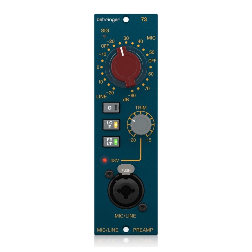 Behringer 73 Microphone Preamplifier with Custom-Built Midas Transformers
