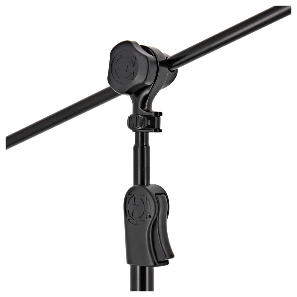 Hercules MS532B Ez Clutch Mic Stand with 2 in 1 Boom and Mic Clip