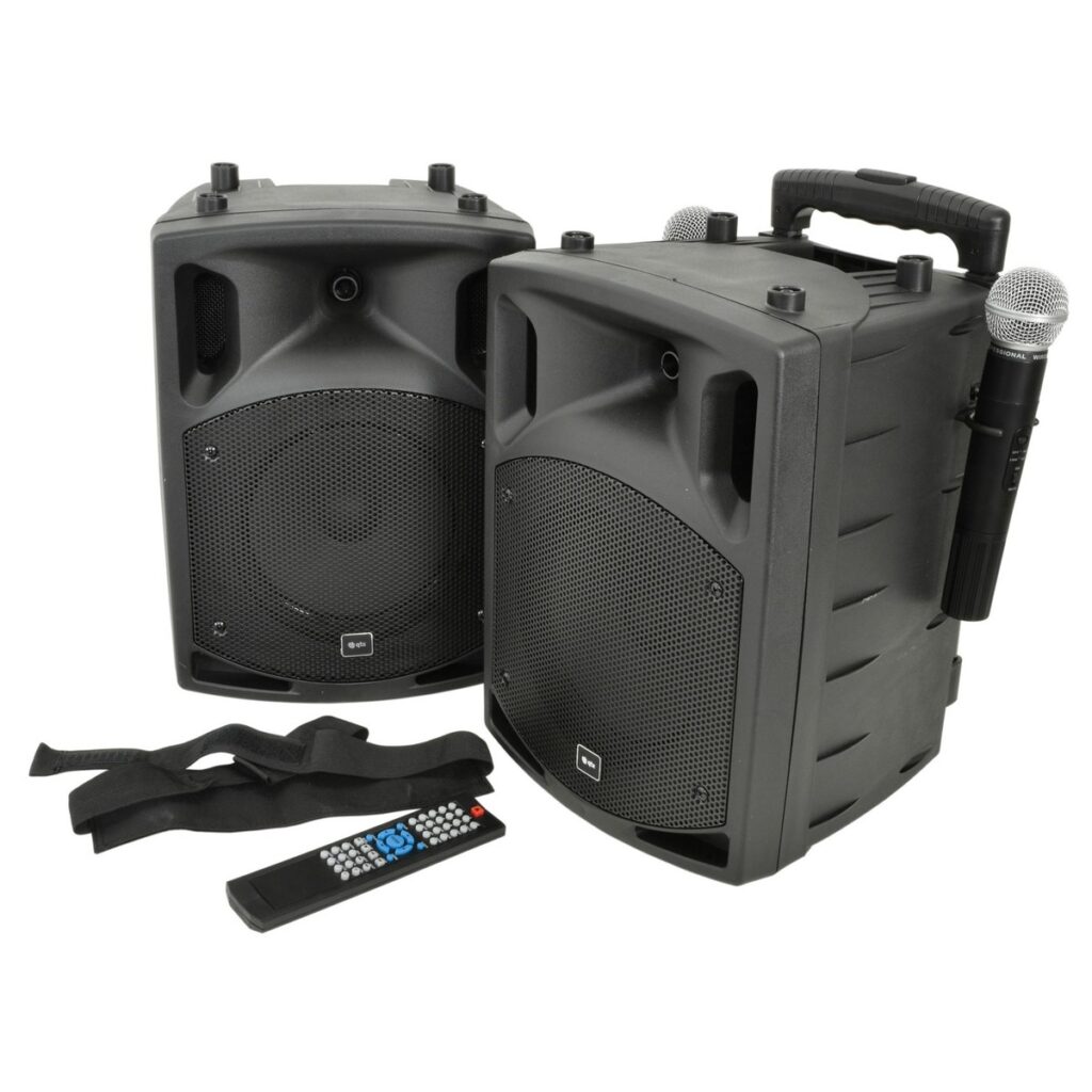 QTX PAV8 8 Portable PA Set With Wireless Microphones