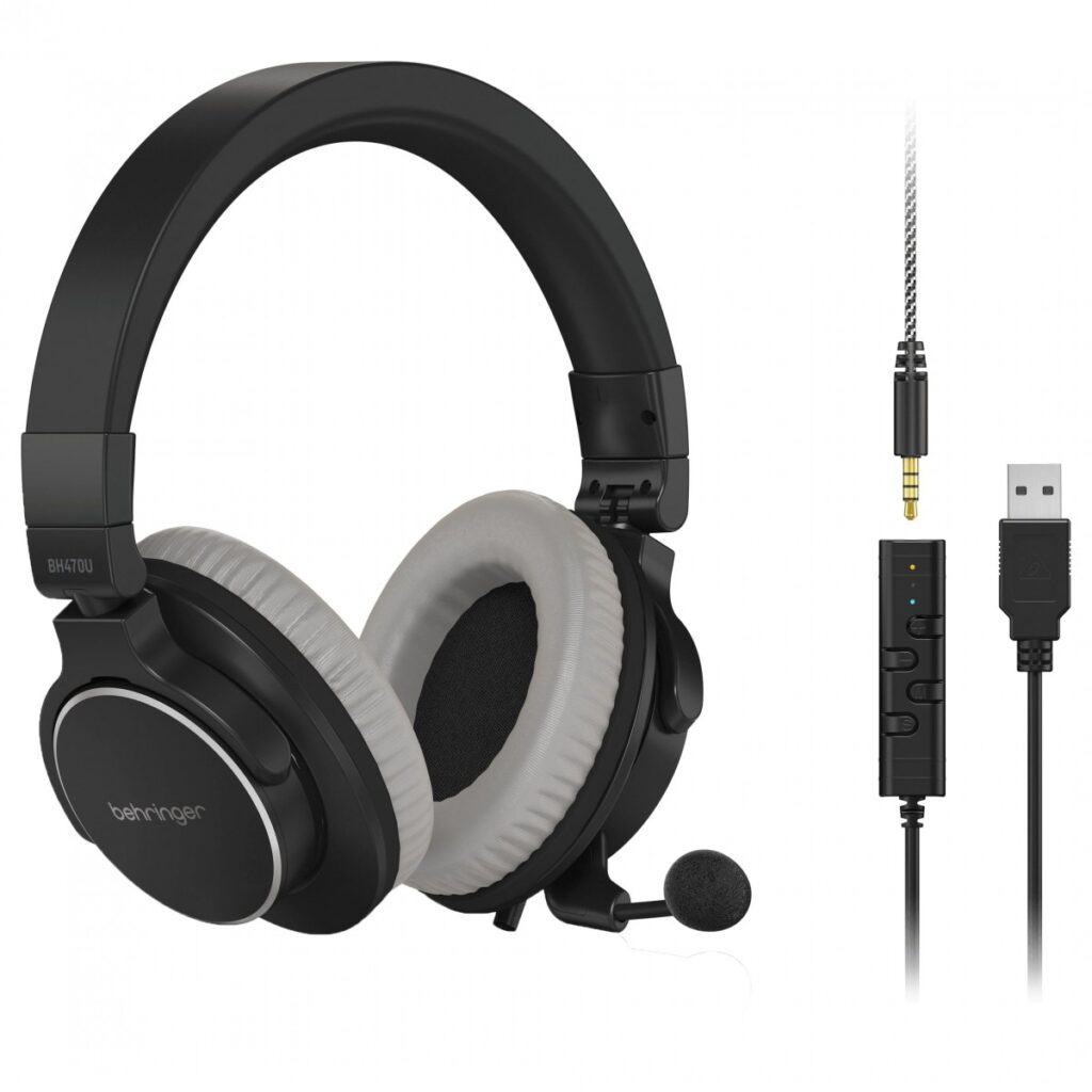 Behringer BH470U Headset with Detachable Microphone and USB Cable