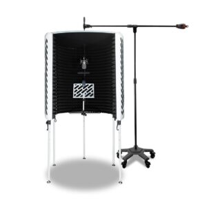 Imperative Acoustics Portable Vocal Booth with Overhead Mic Stand White - Image 1