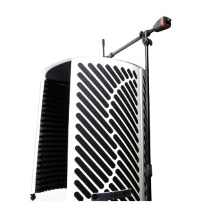 Imperative Acoustics Portable Vocal Booth with Overhead Mic Stand White - Image 3