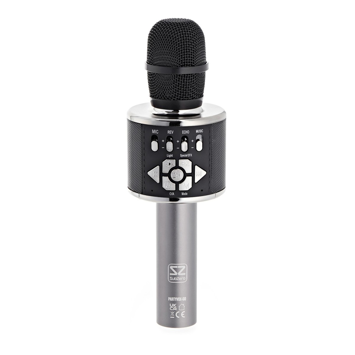 SubZero PartyVox GO Handheld Karaoke Microphone with Bluetooth and Effects - Image 1