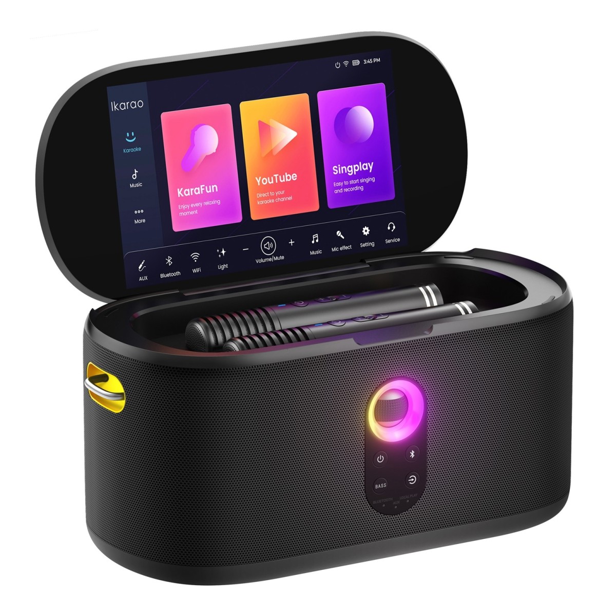 IKARAO Shell S1 Karaoke Machine with Wireless Microphones - Image 2