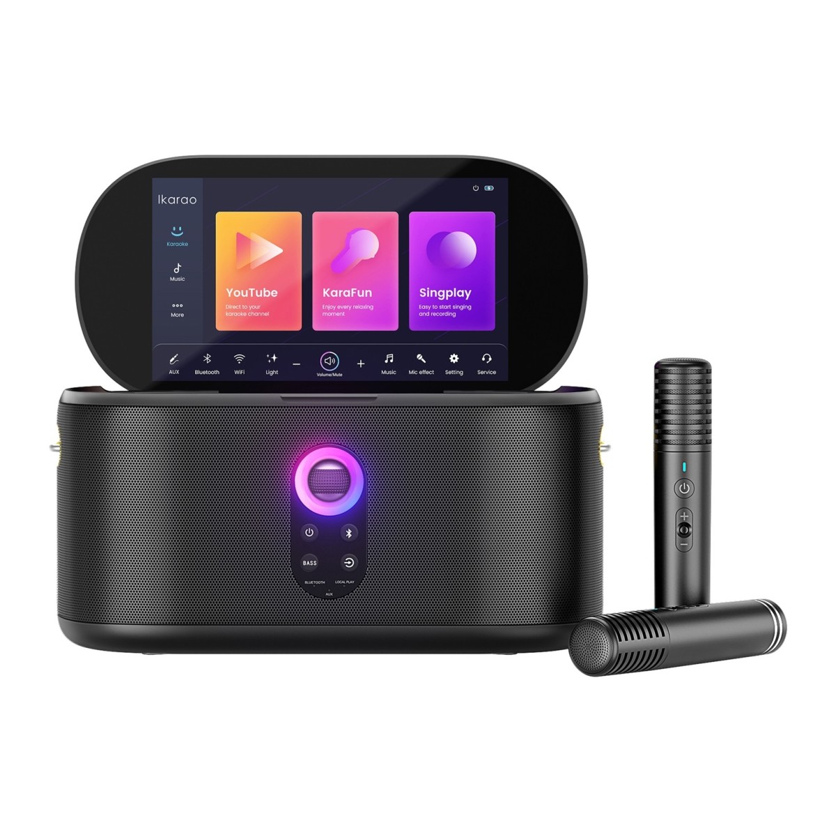 IKARAO Shell S1 Karaoke Machine with Wireless Microphones - Image 3
