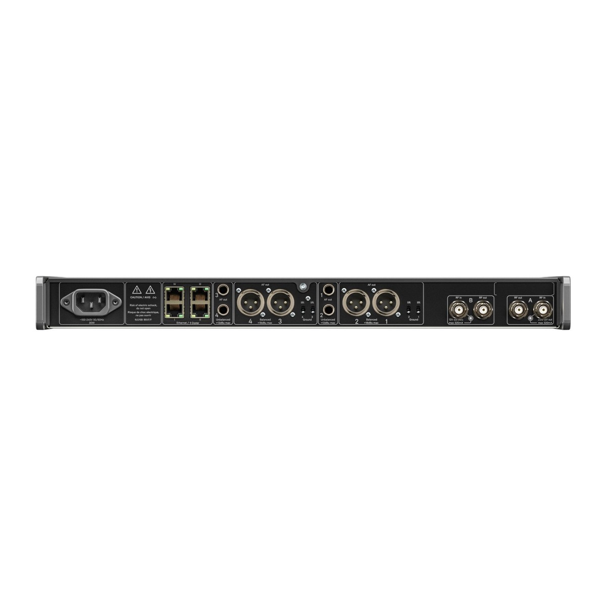 Sennheiser EW-DX EM 4 DANTE Quad Channel Wireless Receiver S1-10 - Image 2