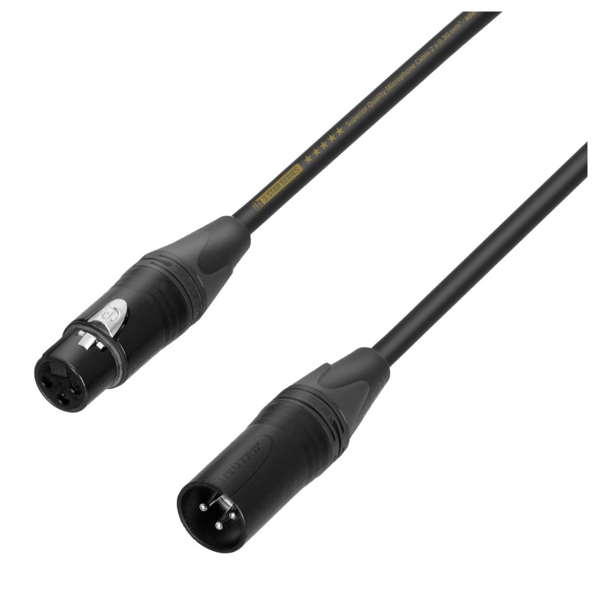 Adam Hall 5 STAR Neutrik XLR Microphone Cable 10m
