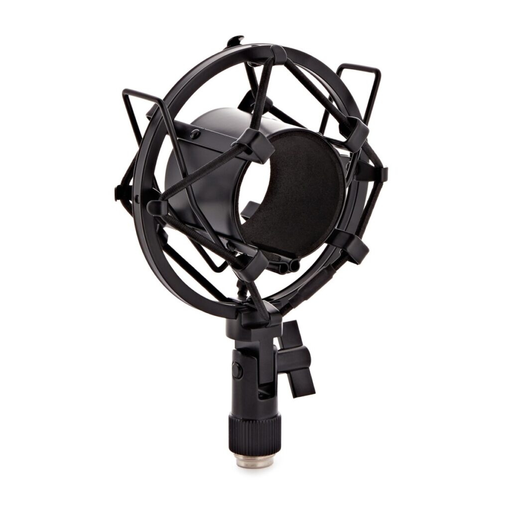 Shock Mount for Condenser Microphones by Gear4music Black