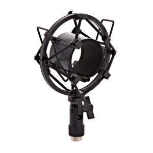 Shock Mount for Condenser Microphones by Gear4music Black