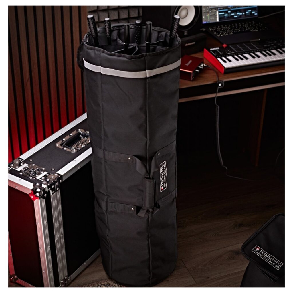 6 Trojan Pro Telescopic Boom Mic Stands with Gig Bag