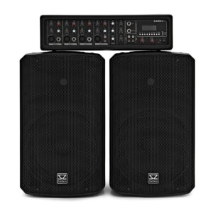 SubZero SZPA-410 175W 10" PA System with Microphones and Stands - Image 2