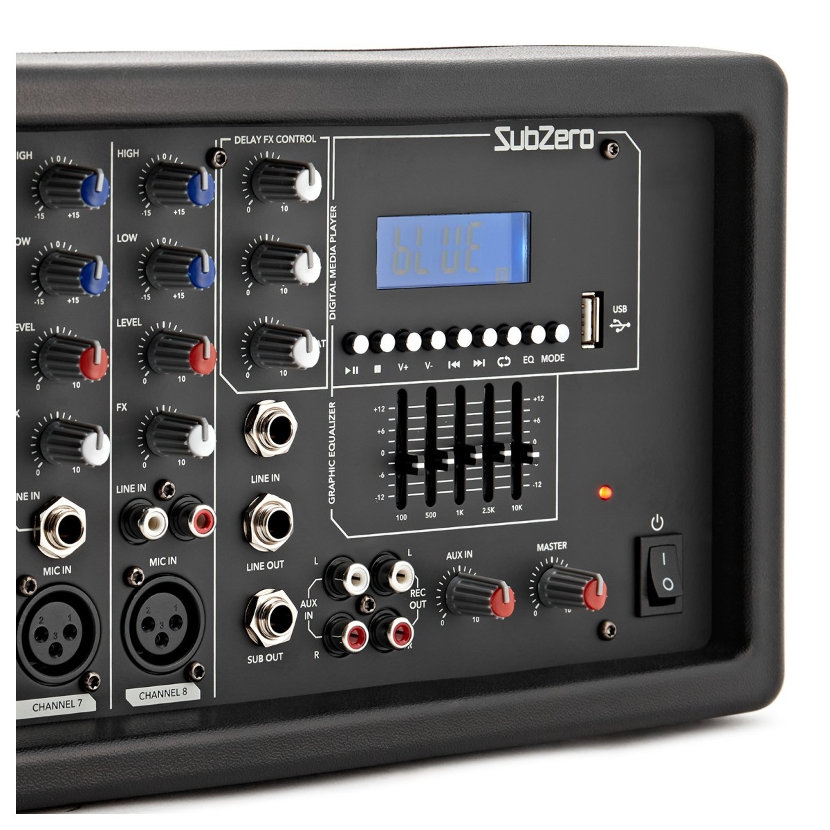 SubZero SZPA-815 300W 15" PA System with Microphones and Stands - Image 4