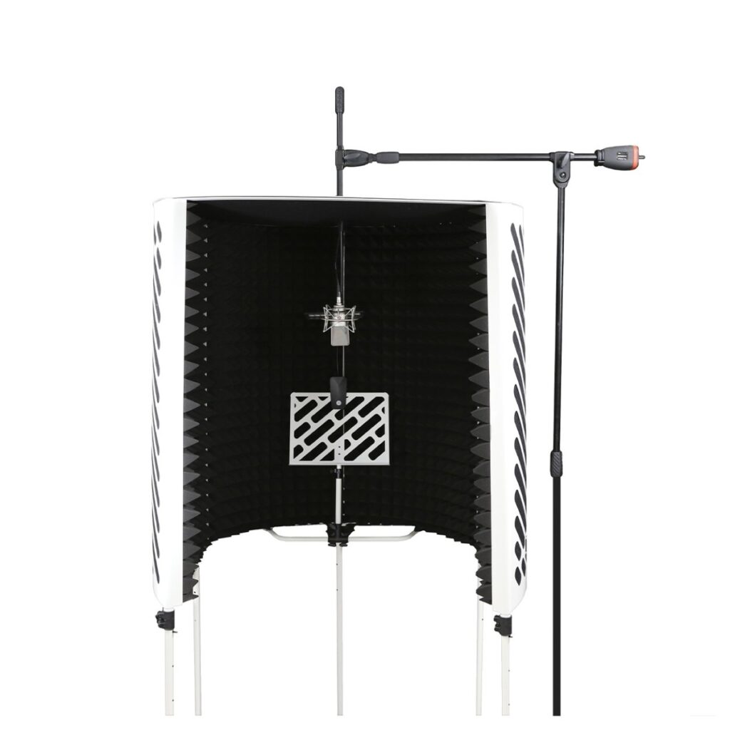 Imperative Acoustics Portable Vocal Booth with Overhead Mic Stand White