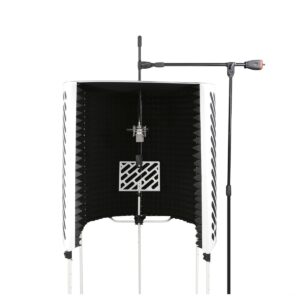 Imperative Acoustics Portable Vocal Booth with Overhead Mic Stand White - Image 2