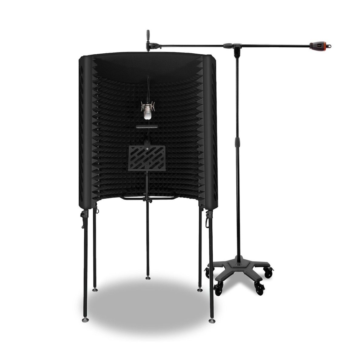 Imperative Acoustics Portable Vocal Booth with Overhead Mic Stand Black - Image 1