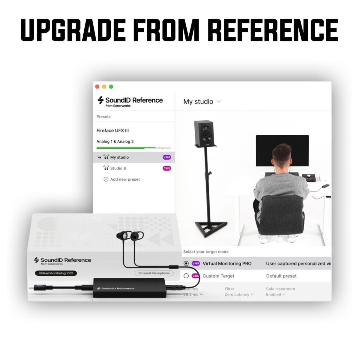 Sonarworks Upgrade from Reference - SoundID Virtual Monitoring Pro (With Binaural Headset Mic) - Image 1