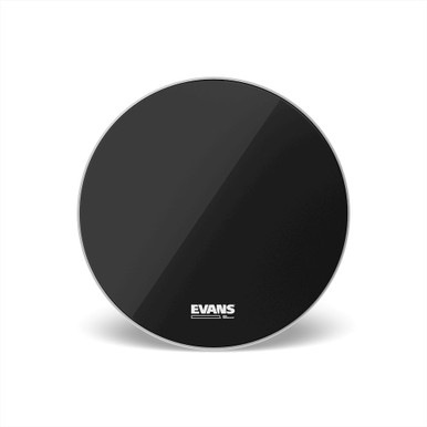 Evans BD 20" EQ3 Resonant Bass Drum Head in Black - No Mic Port