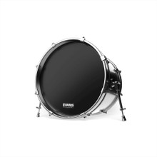 Evans BD 20" EQ3 Resonant Bass Drum Head in Black - No Mic Port