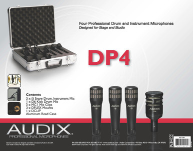 Audix DP4 Four Piece Drum Kit Microphone Set