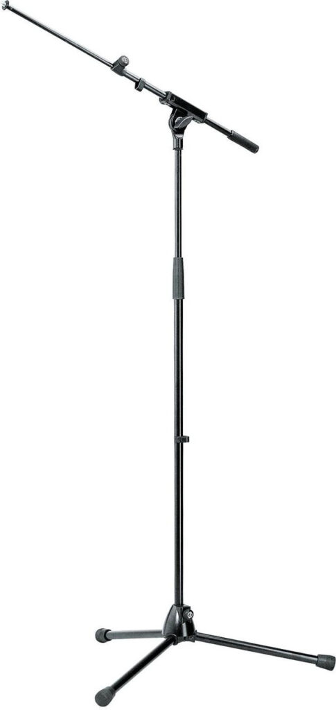 K&M 210/8 - Mic Stand With Extendable Boom Arm in Black