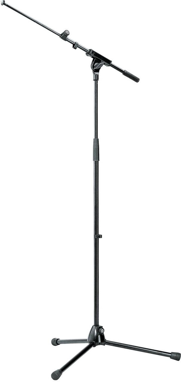 K&M 210/8 - Mic Stand With Extendable Boom Arm in Black